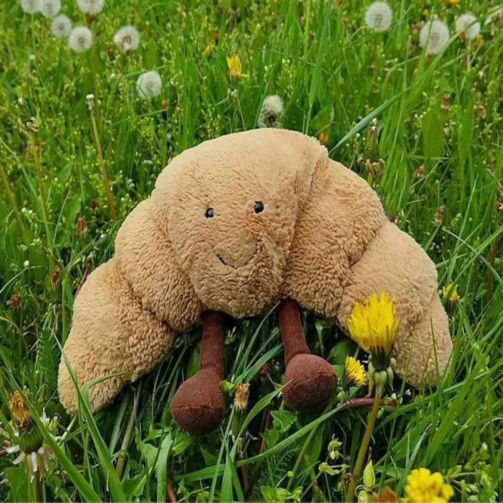 CroissantCuddle Knuffel | Zacht Pluche Kussen 33 cm, Lichtbruin – Vrolijkheid en comfort voor iedereen 4