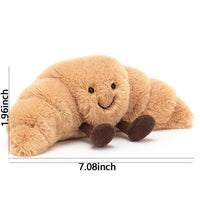 Thumbnail for CroissantCuddle Knuffel | Zacht Pluche Kussen 33 cm, Lichtbruin – Vrolijkheid en comfort voor iedereen 7
