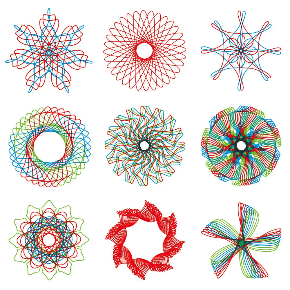 Creativio Spiro Gear | Complete Drawing Set for Creative Patterns — Children Learn to Draw Playfully