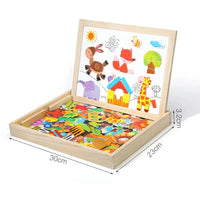 Thumbnail for Dubbelzijdig Montessori Tekenbord met Magnetische Puzzlestukken en Kleurige Markers voor Kinderen 5
