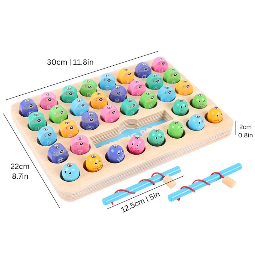 Educatief Houten Visserijspel met Magnetische Letters voor Kinderen vanaf 3 Jaar - Speelgoed Educatief 2