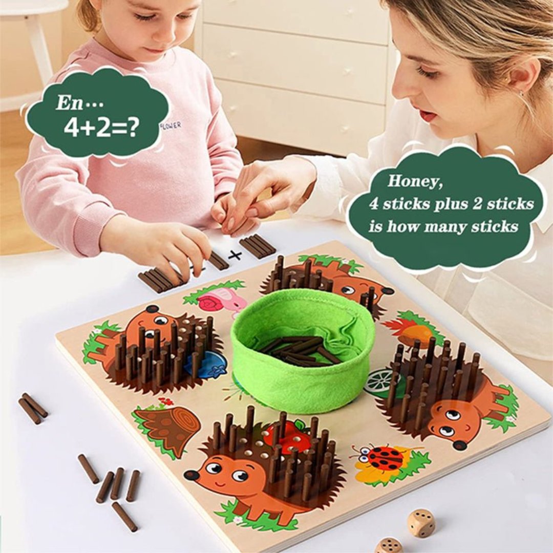 Educatief Telspel voor Kinderen - Hedgehog Adventure met Kleurige Veilige Speelstukken voor Leeftijd 3+ 2
