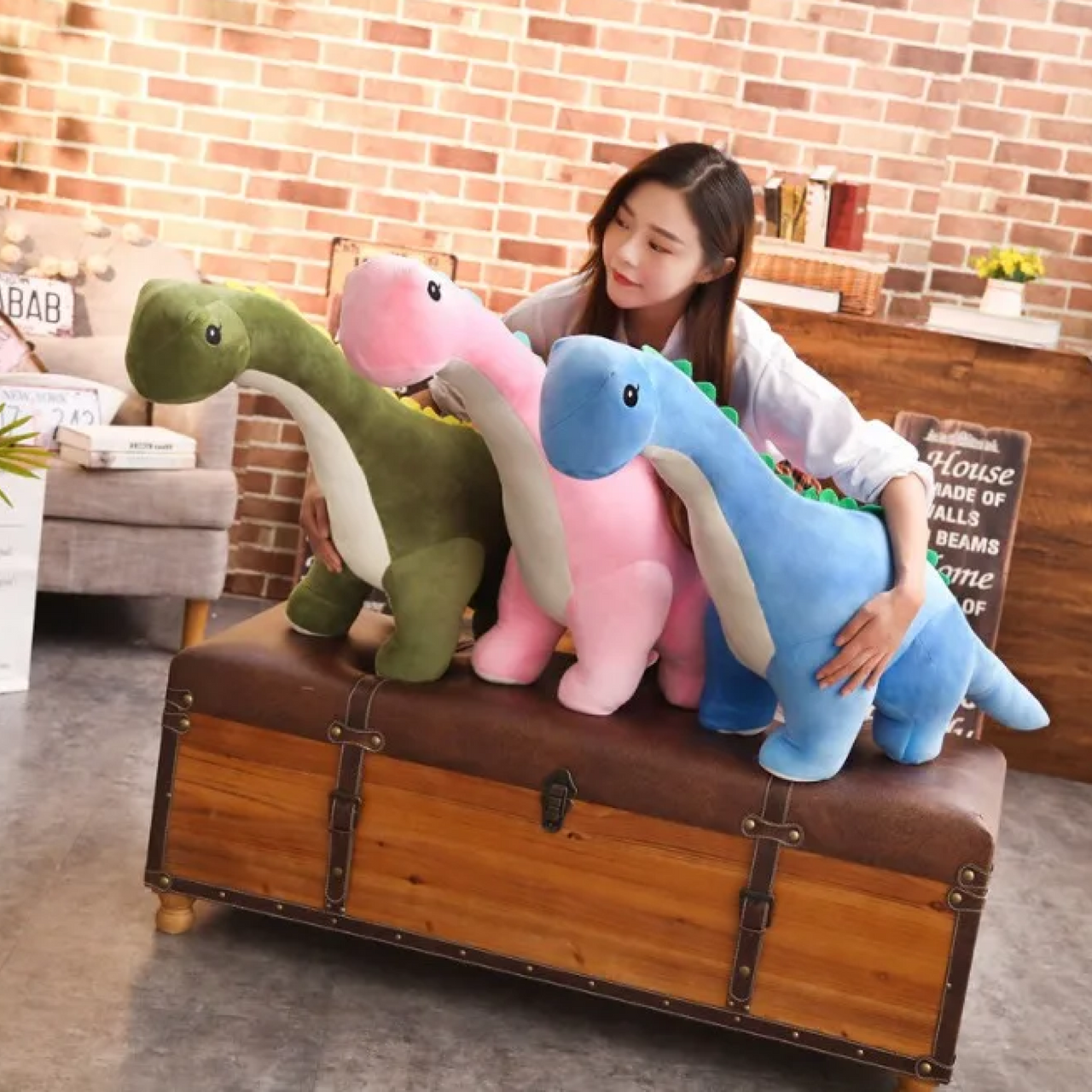 Giant Dinosaur Plush Pillow | Stress Relief & Comfort - Cute Tanistropheus Toy for Kids & Adults