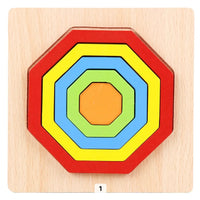 Thumbnail for EcoToys™ Geometric Puzzle | Educatief puzzelen met vormen - Geometrische Houten Puzzel