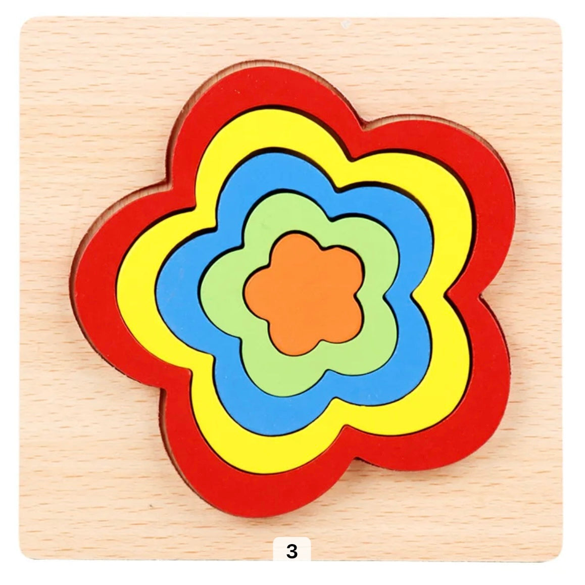 EcoToys™ Geometric Puzzle | Educatief puzzelen met vormen - Geometrische Houten Puzzel