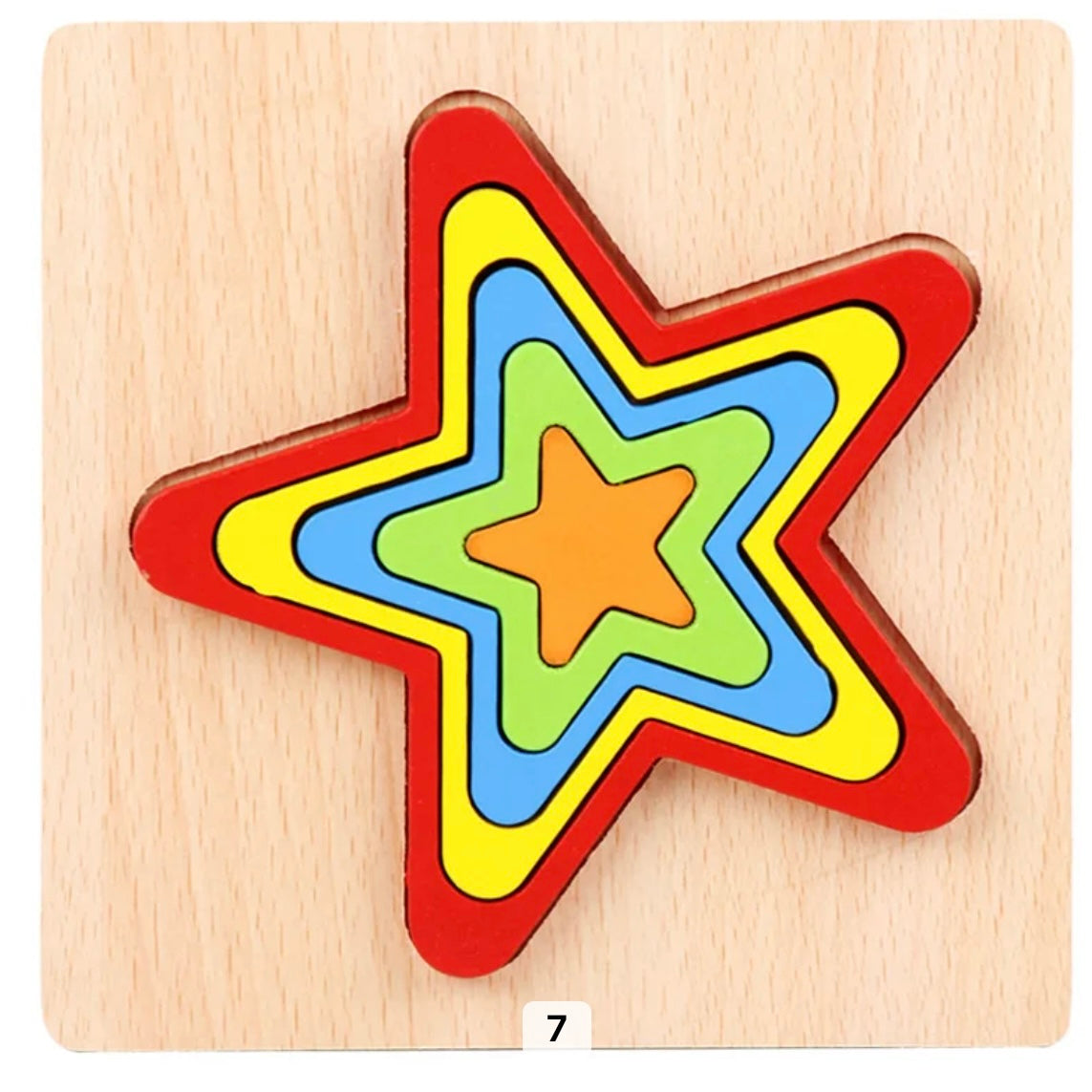 EcoToys™ Geometric Puzzle | Educatief puzzelen met vormen - Geometrische Houten Puzzel