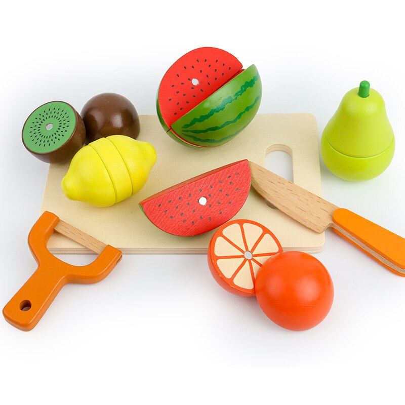 EcoToys ChefPal - Maak koken magisch | Houten snijfruit & groenteset voor kinderen