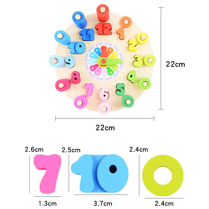 EcoToys Smart Time Learning Clock | Educatieve houten puzzel - Leerzame speelervaring voor kinderen