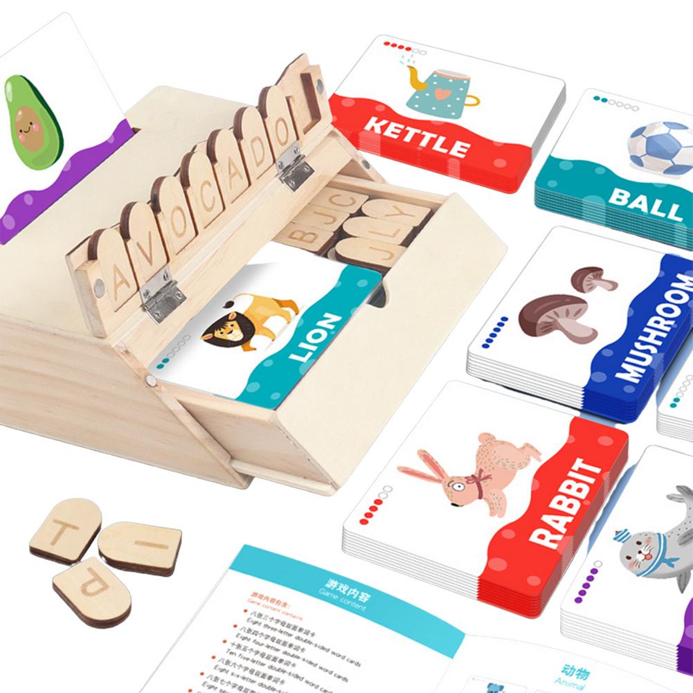 EcoToys LearnBox | Creatieve Lees- en Spelset - Educatief Houten Letterspel