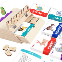 Thumbnail for EcoToys LearnBox | Creatieve Lees- en Spelset - Educatief Houten Letterspel