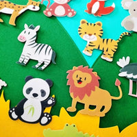 Thumbnail for FilzSpaß | Lehrreicher Spaß - Montessori Tiere Filz Spielbrett für Kleinkinder