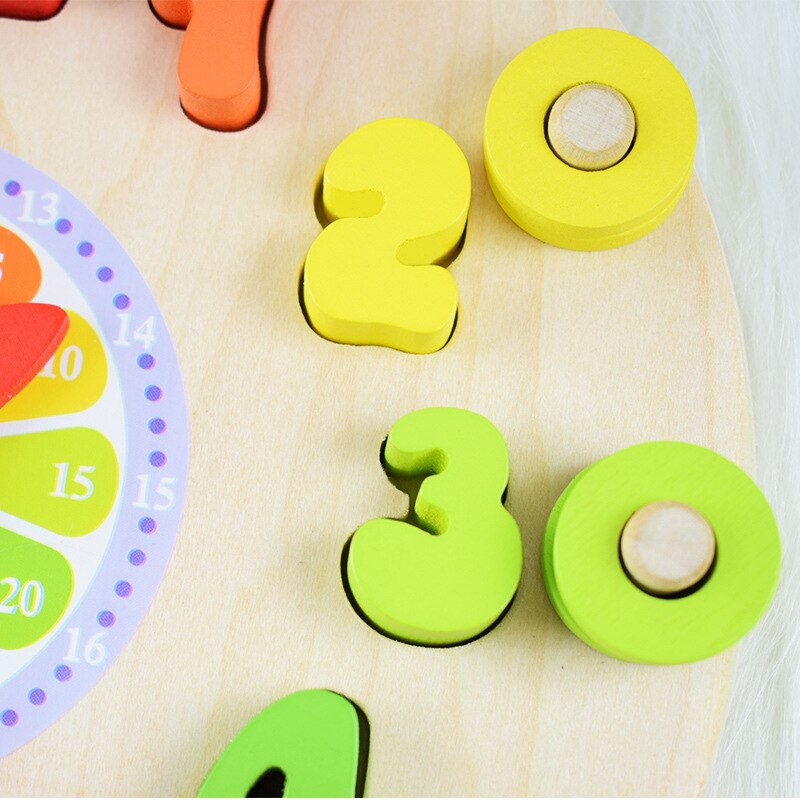 EcoToys Smart Time Learning Clock | Educatieve houten puzzel - Leerzame speelervaring voor kinderen