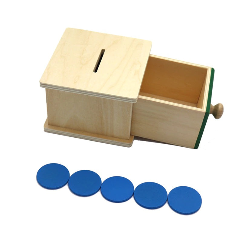 EcoToys LittleCoinBox | Montessori Coin & Ball Box - Bevordert hand-oog coördinatie