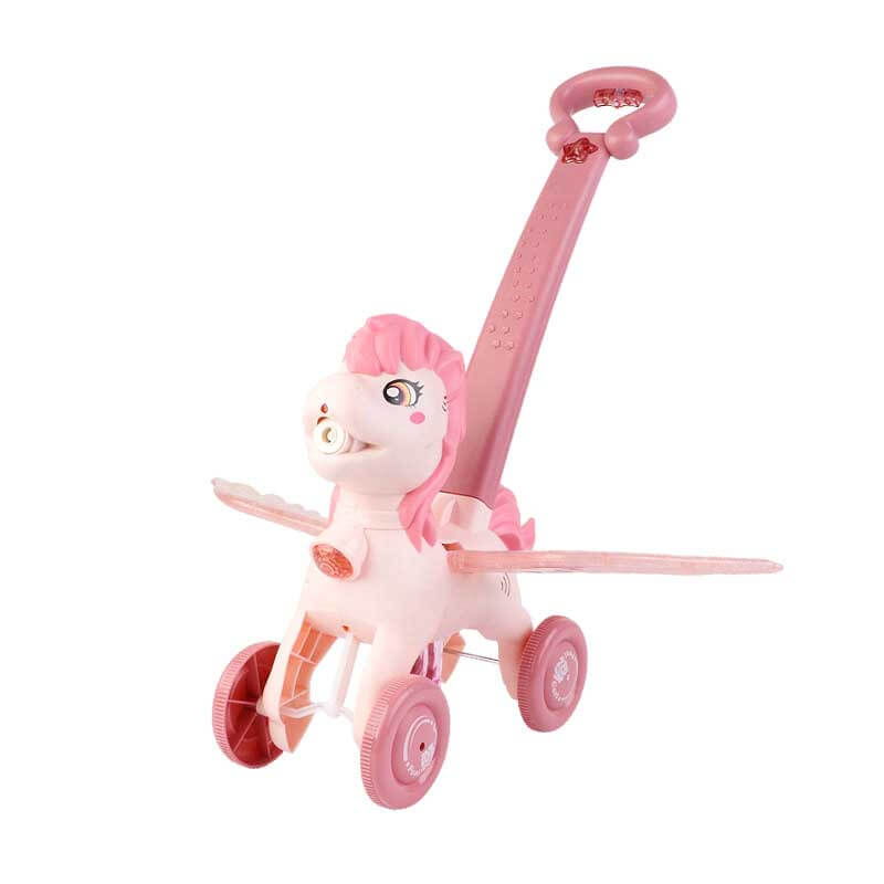 BubblePony | Magischer Blasen Spaß - Handgeschobene Einhorn Seifenblasenmaschine für Kinder