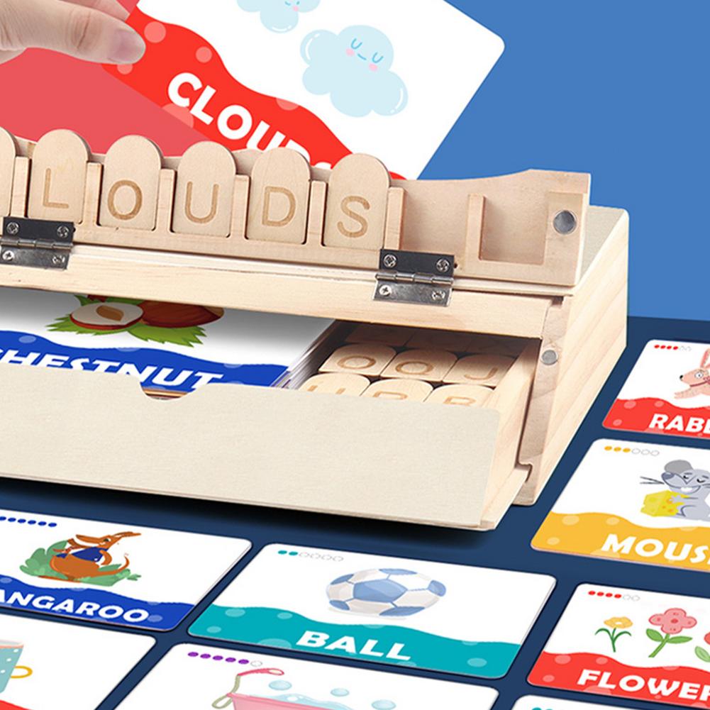 EcoToys LearnBox | Creatieve Lees- en Spelset - Educatief Houten Letterspel