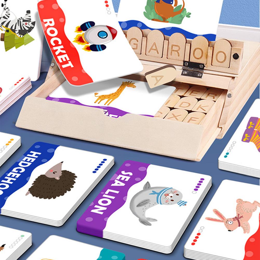 EcoToys LearnBox | Creatieve Lees- en Spelset - Educatief Houten Letterspel