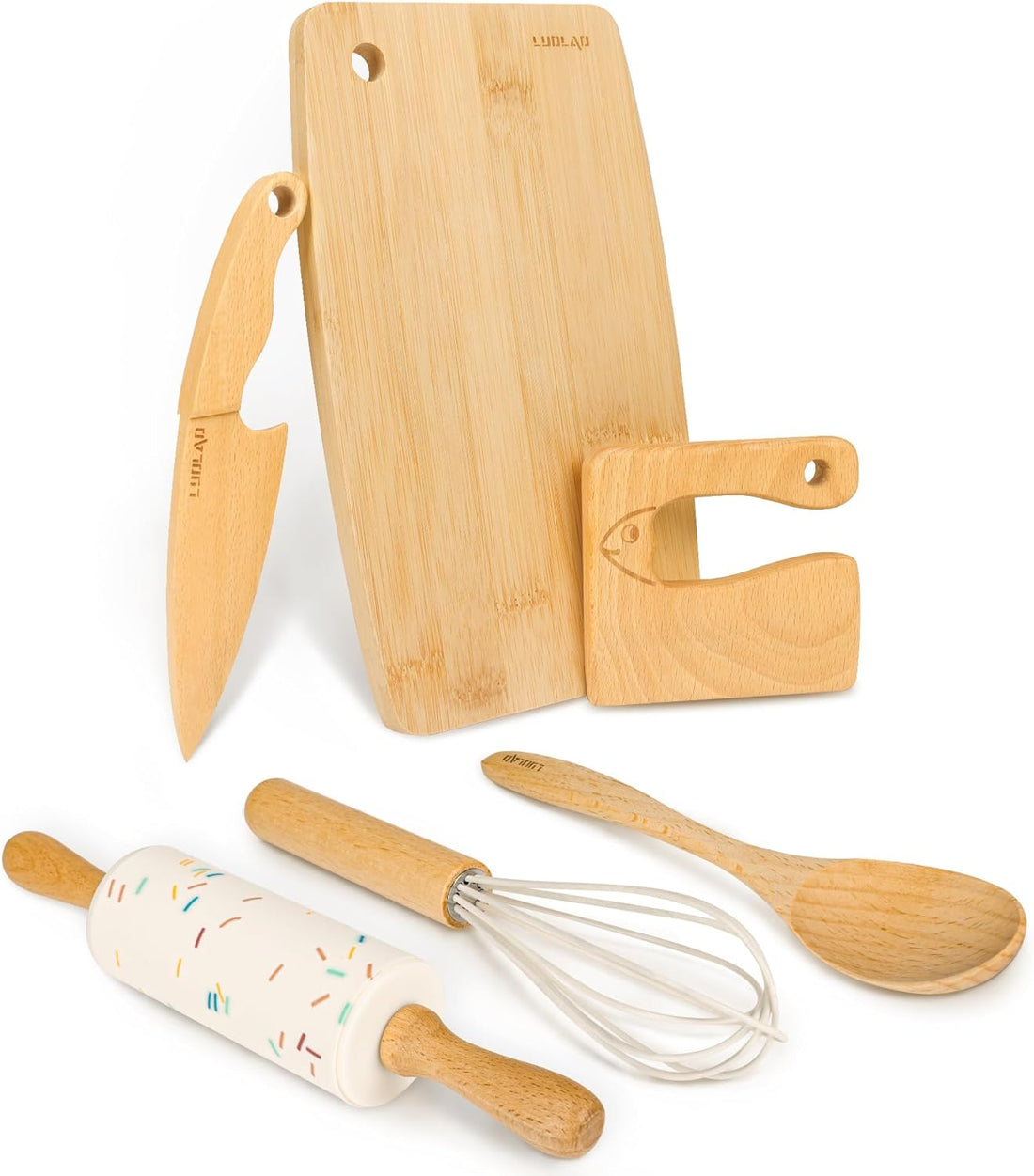 Houten Bakset voor Kinderen met Kookgerei - Veilig en Duurzaam voor Creatieve Kookavonturen 0