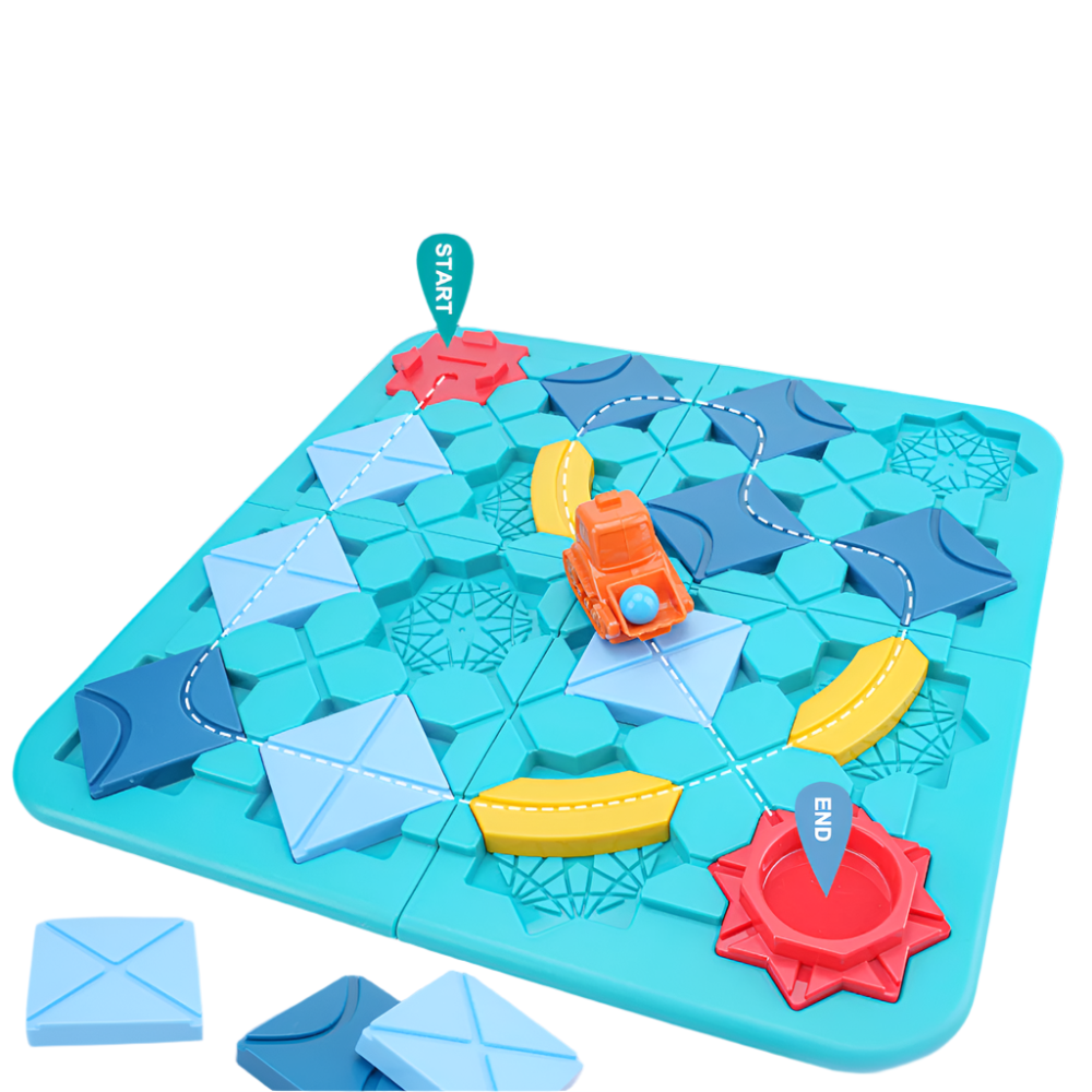 LogiMaze Bord | Estimula la creatividad y el pensamiento lógico - Juego de rompecabezas Montessori