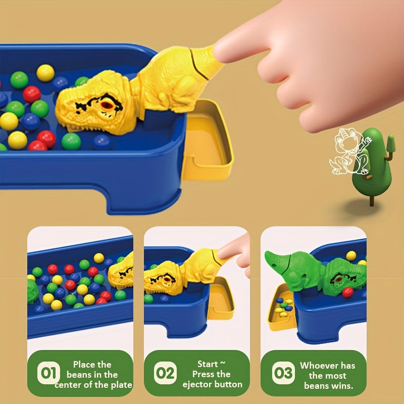 Interactief Bordspel voor Kinderen van 3-6 Jaar met Dinosaurussen en Bonen, Educatief en Duurzaam, Voor 2-4 Spelers 5