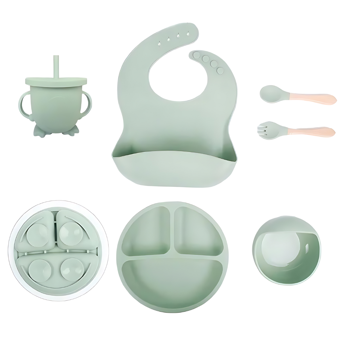 Feedo Silicone Set | Veilig Baby Voeden – 6-delige Set