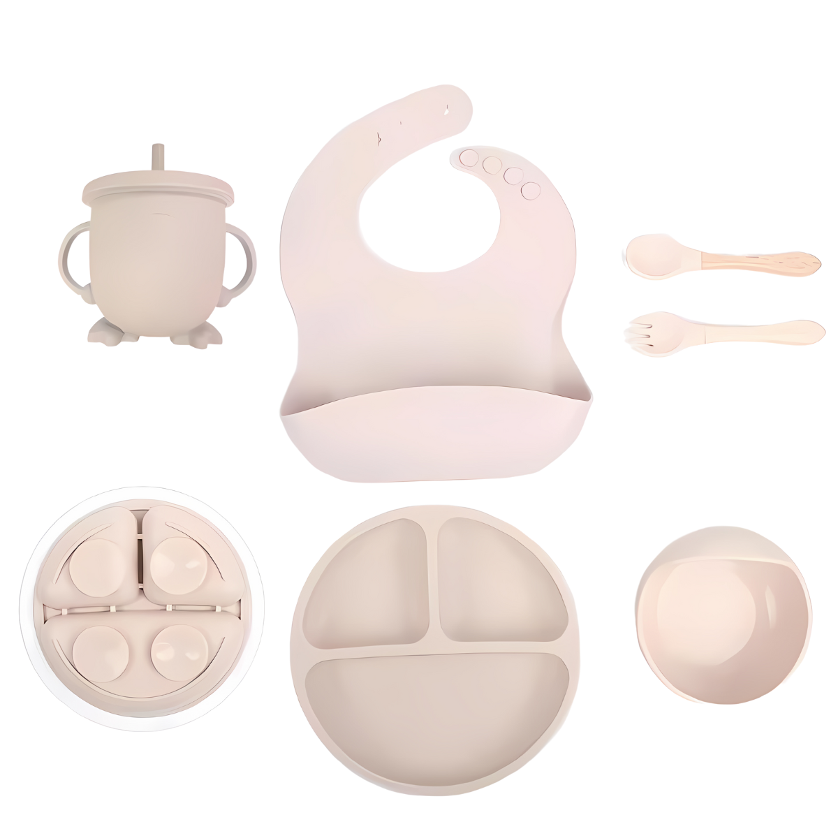 Feedo Silicone Set | Veilig Baby Voeden – 6-delige Set