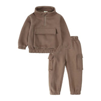 Thumbnail for Katoen Half Zip Trainingspak | 2-delig, 12 maanden tot 7 jaar – Stijlvol en warm voor jouw kleintje 0