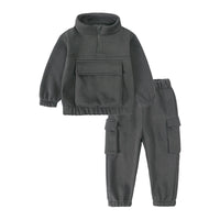 Thumbnail for Katoen Half Zip Trainingspak | 2-delig, 12 maanden tot 7 jaar – Stijlvol en warm voor jouw kleintje 3
