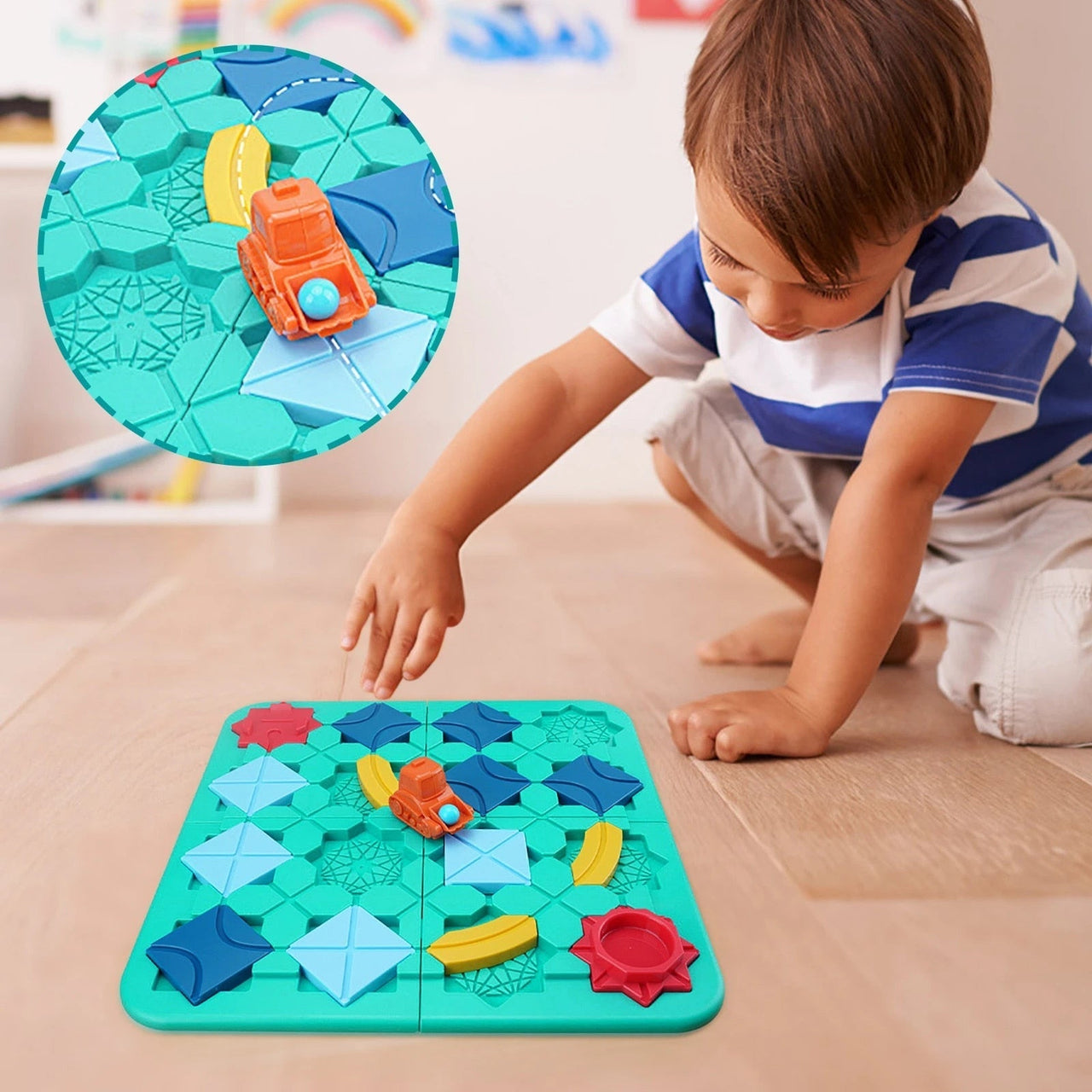 LogiMaze Bord | Estimula la creatividad y el pensamiento lógico - Juego de rompecabezas Montessori