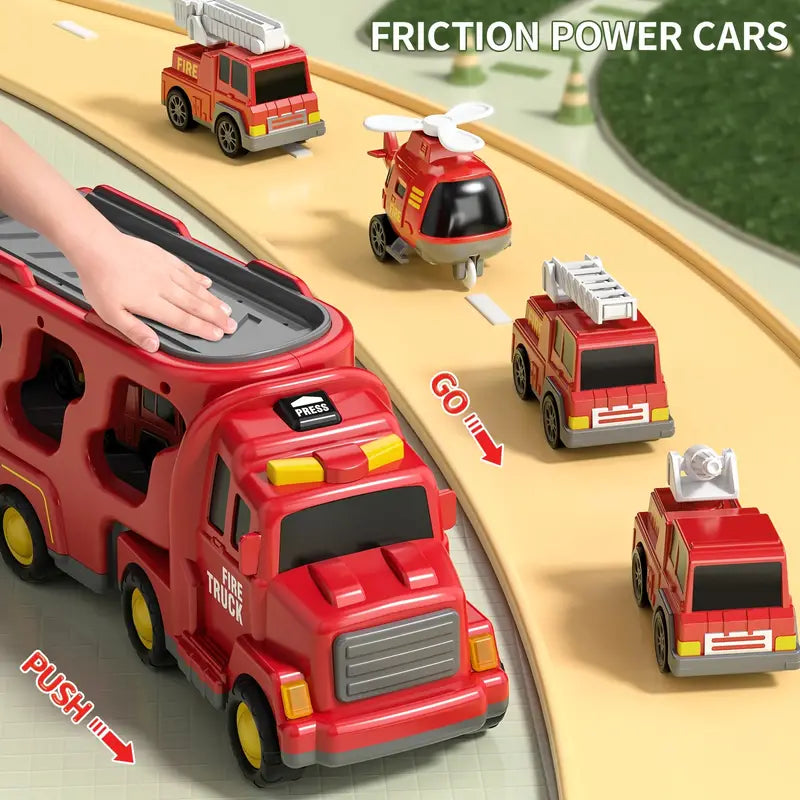 TurboTruck | Avontuurlijk transport - Multifunctionele speelset met vrachtwagen en vliegtuig