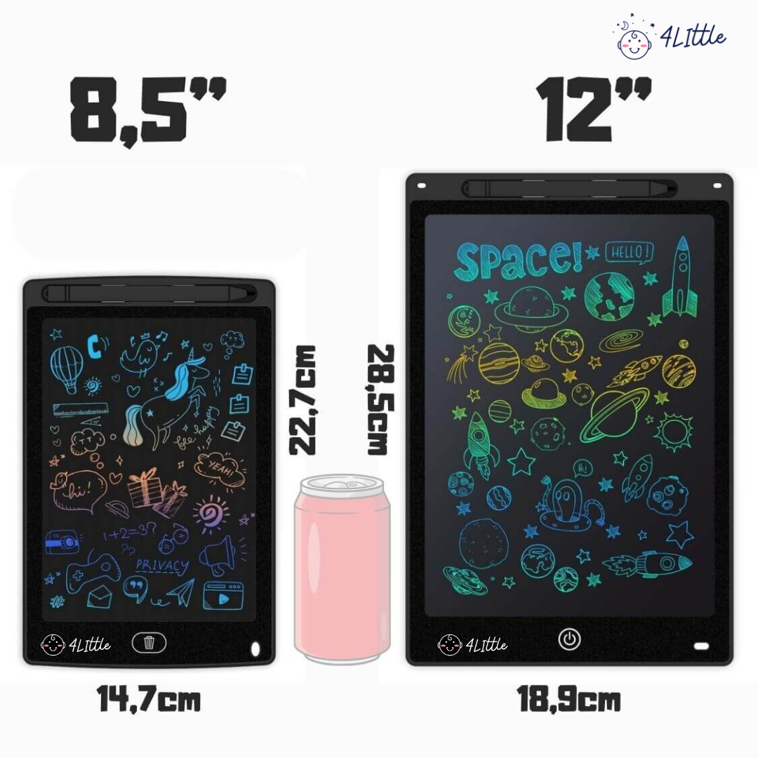 LCD-schilderbord | 2-in-1 teken- en schrijfhulp 8,5 & 12 inch – Creatieve vrijheid zonder rommel 2