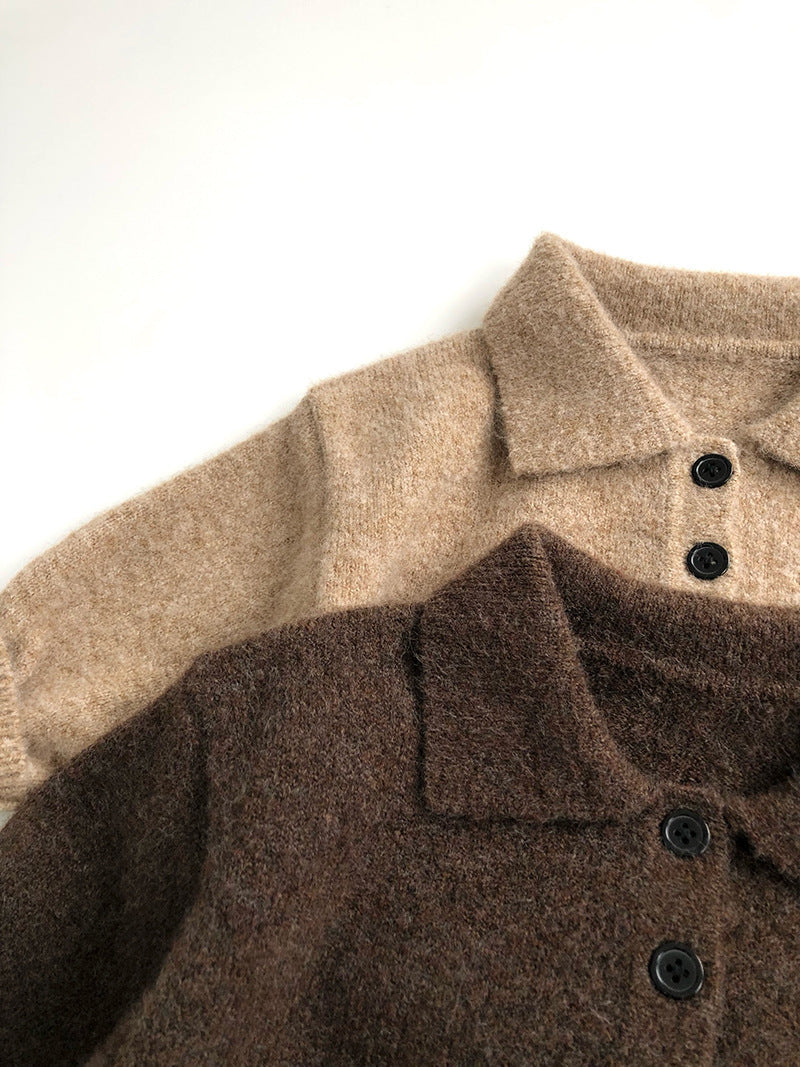 Lange Katoenen Polo voor Kinderen van 1-7 Jaar – Beige/Bruin, Warm en Ademend, Perfect voor Koude Dagen 2