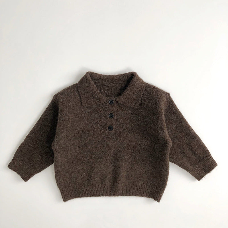 Lange Katoenen Polo voor Kinderen van 1-7 Jaar – Beige/Bruin, Warm en Ademend, Perfect voor Koude Dagen 3