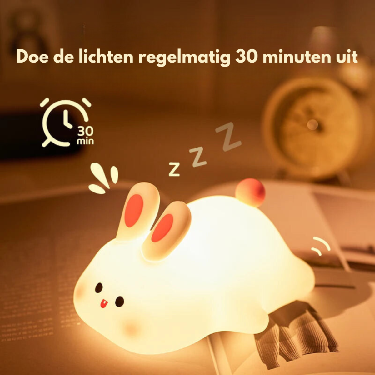 Nachtlampje | Zacht en Dimbaar - Rabbit Lamp voor Kinderen