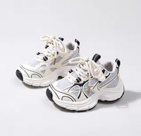 Thumbnail for Lichtgewicht Unisex Kindersneakers Zwart/Wit – Ademend Slip-On Sportschoenen Maat 26-33 met Antislipzool 0
