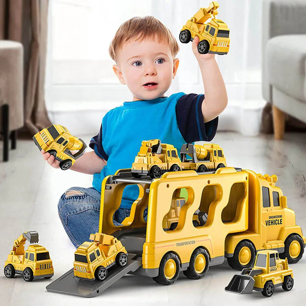 Diecast Vrachtwagen Speelgoed | Educatieve Set - Graafmachine, Bulldozer en Meer