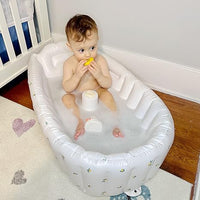 Thumbnail for LumoNest Babybadkuip | Opblaasbaar, 0-3 jaar, 82 x 57 x 28 cm – Zorgeloos en comfortabel badplezier overal 2