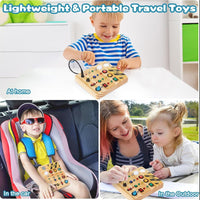 Thumbnail for Ecotoys Wooden Wonderschijf | Creëer eindeloos speelplezier! - Montessori LED Busy Board voor leerzame avonturen