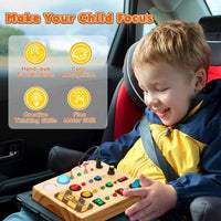 Thumbnail for Ecotoys Wooden Wonderschijf | Creëer eindeloos speelplezier! - Montessori LED Busy Board voor leerzame avonturen