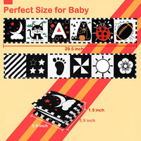 Thumbnail for Montessori Baby Sensory Book van Zacht Polyester met Hoge Contrastpatronen en Babyveilige Spiegel voor 0-12 Maanden 2