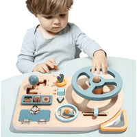 Thumbnail for EcoToys PushiCar | Coche de Madera Montessori con Tablero de Presión para Niños Pequeños con Elementos Interactivos - Juguete Educativo para Niños de 3 Años y Más