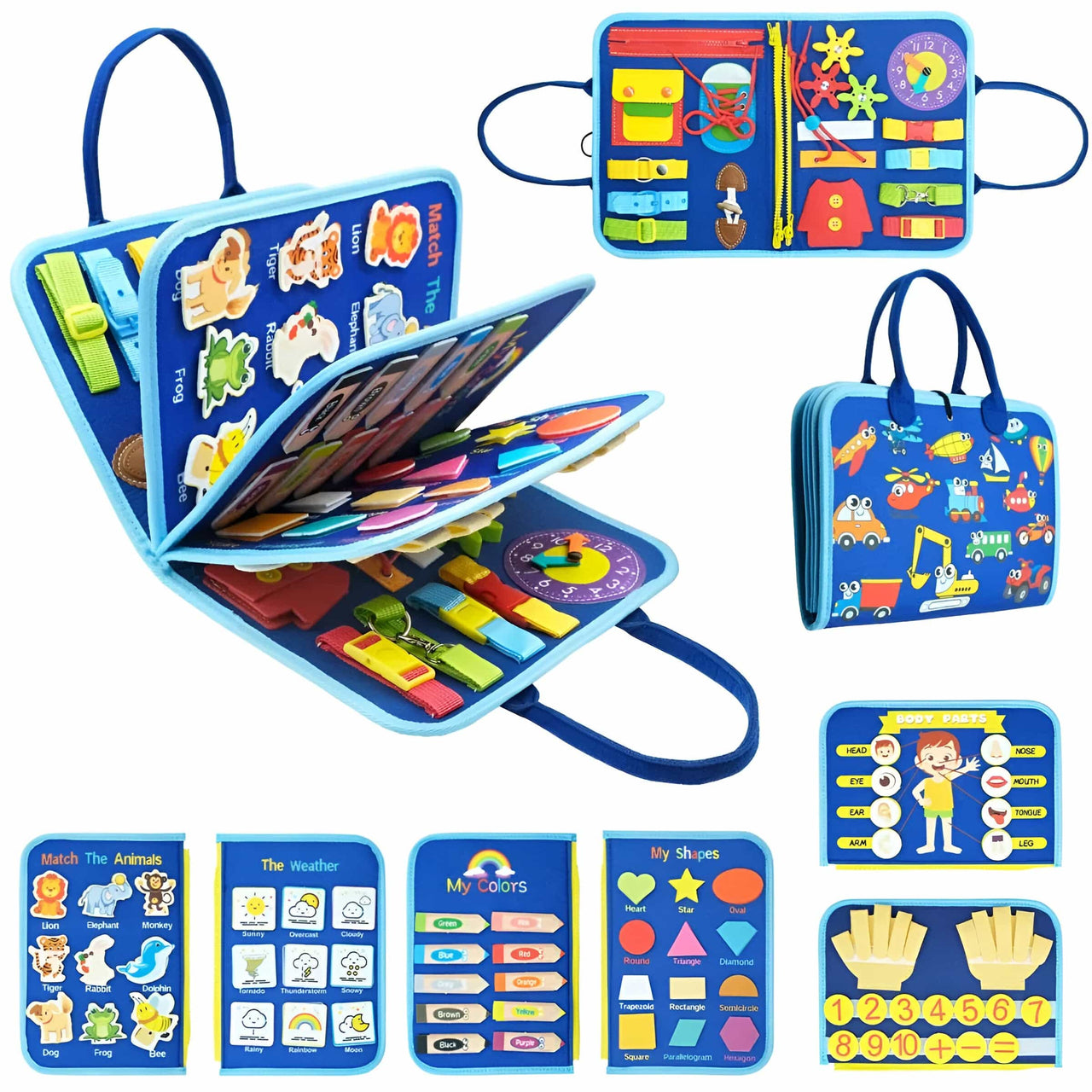 Montessori MagicBook | Interactief boek 2+ met veters en ritsen – Ontwikkel zelfvertrouwen door spelenderwijs leren 0