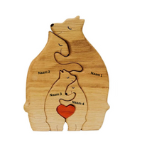 Thumbnail for EcoToys Rompecabezas de Osos de Madera | Cálido y Acogedor - Decoración