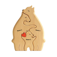 Thumbnail for EcoToys Rompecabezas de Osos de Madera | Cálido y Acogedor - Decoración