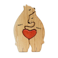 Thumbnail for EcoToys Rompecabezas de Osos de Madera | Cálido y Acogedor - Decoración