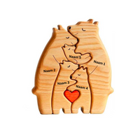 Thumbnail for EcoToys Rompecabezas de Osos de Madera | Cálido y Acogedor - Decoración