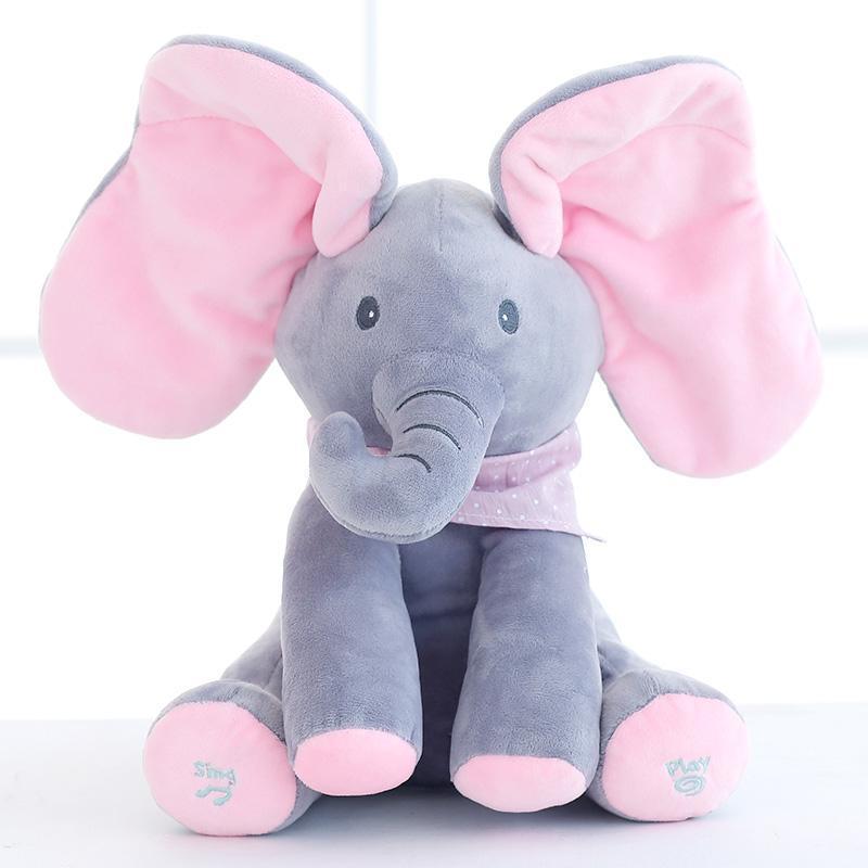 JoyPet | Interactieve Knuffelolifant voor Baby’s - Zacht, Zingend Speelgoed