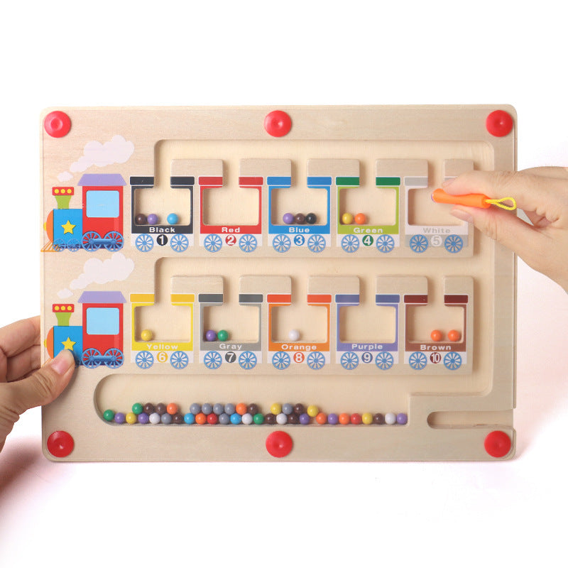 Magnetix Kleuren-Maze Puzzel | Ontdek Kleuren & Cijfers - Educatief Montessori Speelgoed