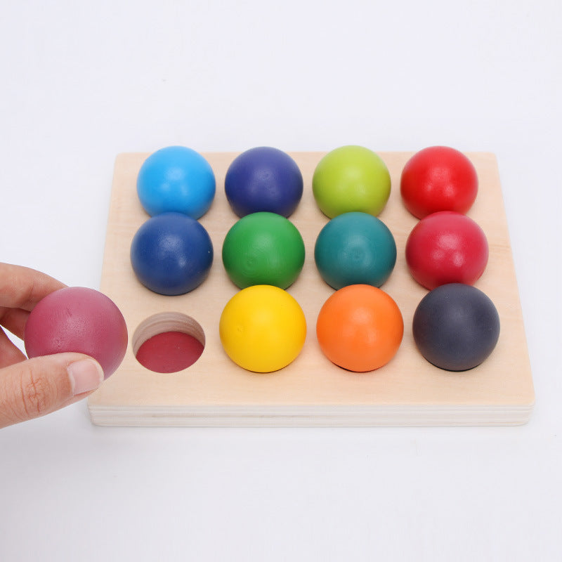 EcoToys RainbowWood™ | Ontdek de magie van kleuren - Montessori regenboog sorteerspel