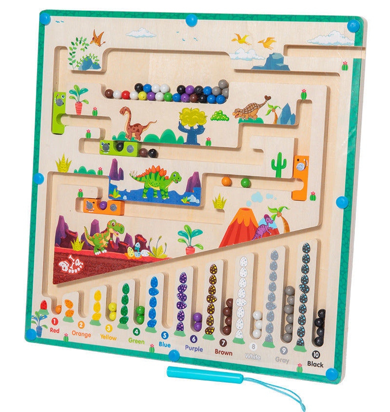 Magnetix Kleuren-Maze Puzzel | Ontdek Kleuren & Cijfers - Educatief Montessori Speelgoed