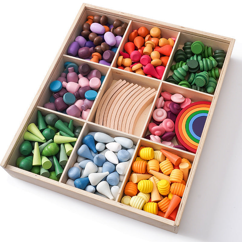 EcoToys Mandalora Set | Ontketen de Creativiteit van je Kind – 324 Stuks Houten Mandala Onderdelen